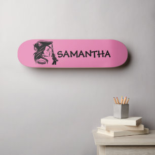 Personalised  Pirate Lady Skateboard