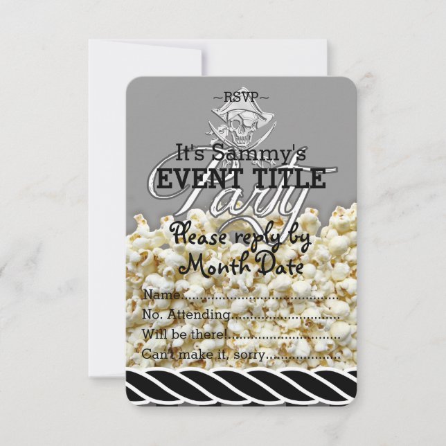 Personalised Pirate Party Invitation (Front)
