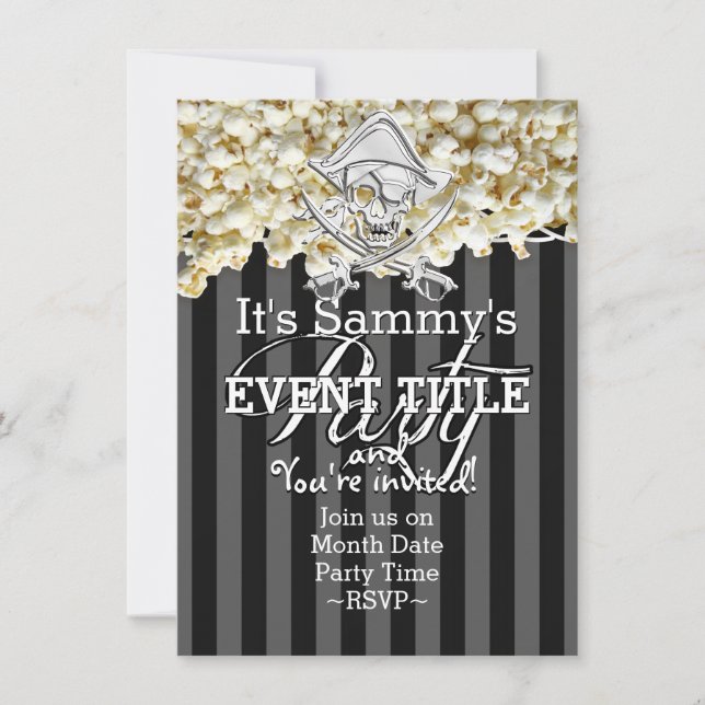 Personalised Pirate Party Invitation (Front)