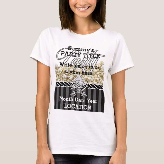 Personalised Pirate Party T-Shirt (Front)