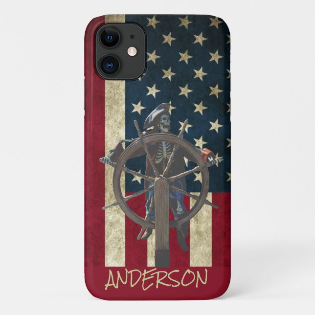 Personalised Pirate Ship Skeleton  Case-Mate iPhone Case (Back)
