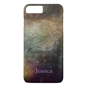 Personalised Pisces Grunge Zodiac Phone Case