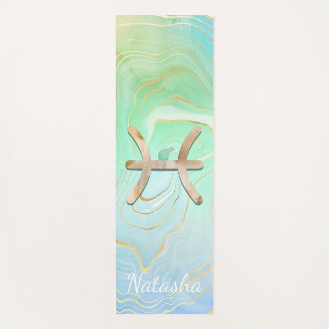Personalised Pisces Yoga Mat (Front)