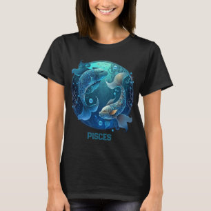 Personalised Pisces Zodiac Birthday Astrology Gift T-Shirt