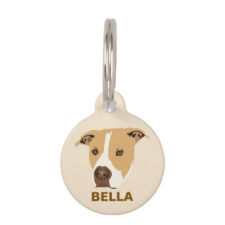 Personalised Pit Bull Dog Pet Tag