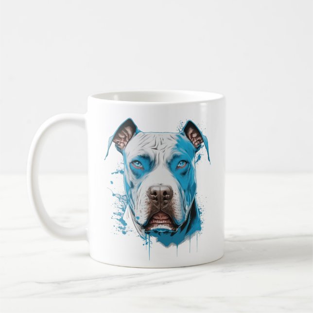 Personalised Pitbull Dad Coffee Mug (Left)