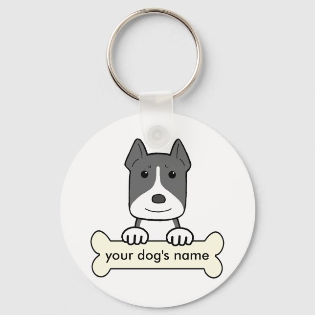 Personalised Pitbull Key Ring (Front)