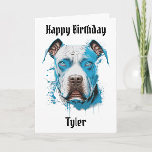 Personalised Pitbull Puns Happy Birthday Card
