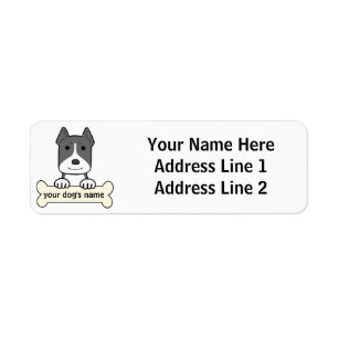 Personalised Pitbull Return Address Label