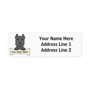 Personalised Pitbull Return Address Label