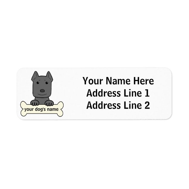 Personalised Pitbull Return Address Label (Front)