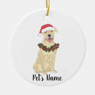 Personalised Pitbull Staffy (Fawn Tan Cream) Ceramic Ornament