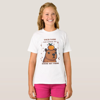 Personalised Pixel Capybara T-Shirt — Custom Name