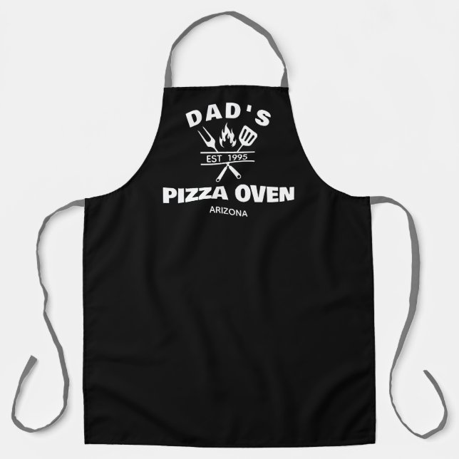 Personalised Pizza Apron, Dad apron, Pizza oven Apron (Front)