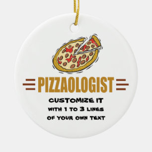 Personalised Pizza Ceramic Tree Decoration
