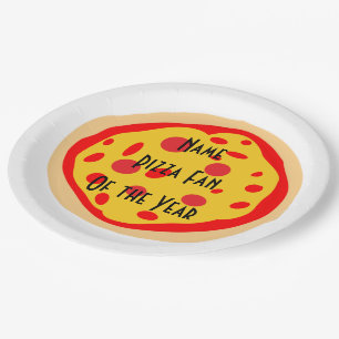Personalised Pizza Fan of the Year Plates