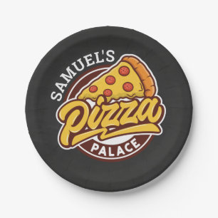 Personalised Pizza Palace Birthday Party, Any Age Paper Plate