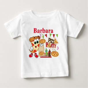 Personalised Pizza Party Fun  Baby T-Shirt