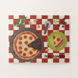 Personalised Pizza Pepperoni Italian Custom Jigsaw Puzzle