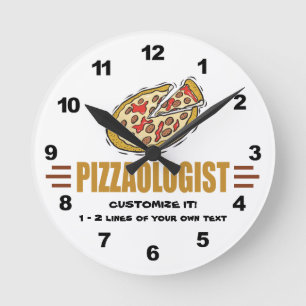 Personalised Pizza Round Clock