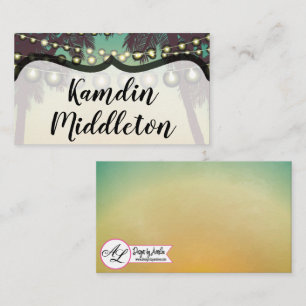 Personalised Place Cards Beach Sunset Palm Tree St