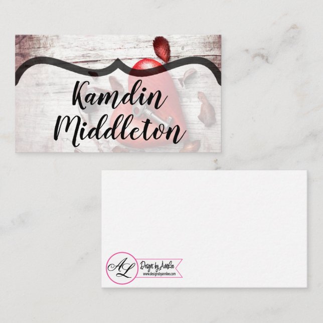 Personalised Place Cards Country Wood Key to my He (Front/Back)