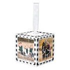 Personalised Plaid 4 Photo Christmas Grandparents