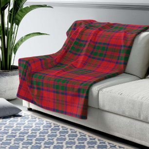 Personalised Plaid Clan Grant Tartan Pattern Fleece Blanket