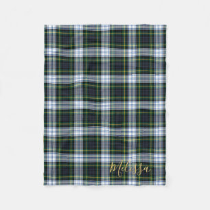 Personalised Plaid Rustic Clan Gordon Tartan Fleece Blanket