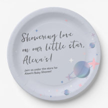 Personalised Planet and Star Paper Plates