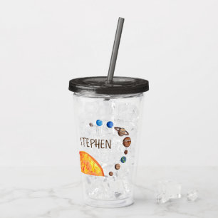 Personalised Planets Galaxy Solar System Sun Acrylic Tumbler
