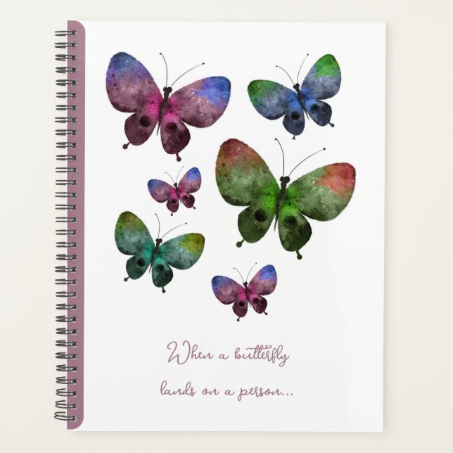 Personalised planner - butterflies. (Front)