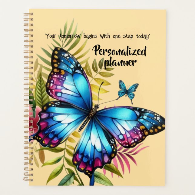 Personalised planner "Tropical butterflies" (Front)