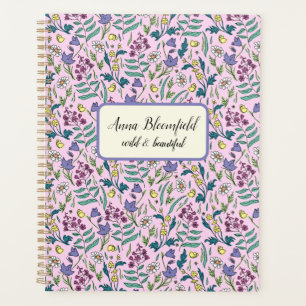 Personalised Planner with wildflowers pattern