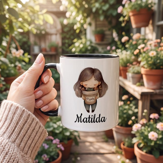 Personalised Plant lover design  Two-Tone Coffee Mug (Creator Uploaded)