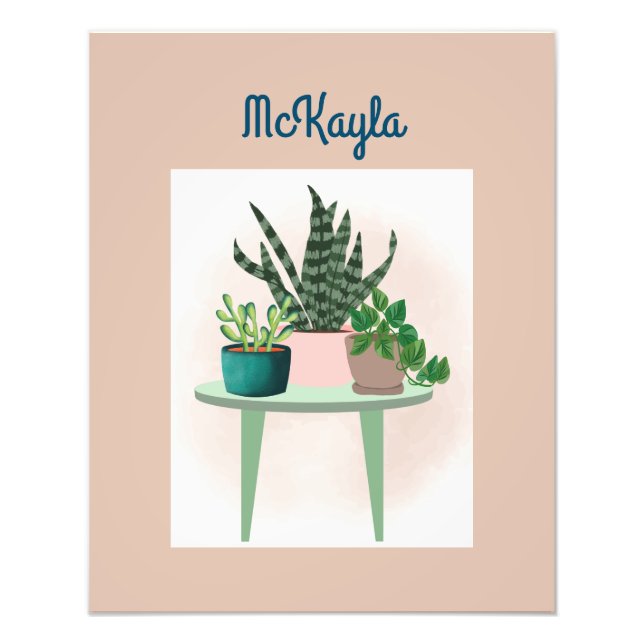 Personalised Plant Lover Wall Art (Front)