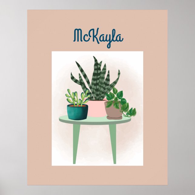 Personalised Plant Lover Wall Art (Front)