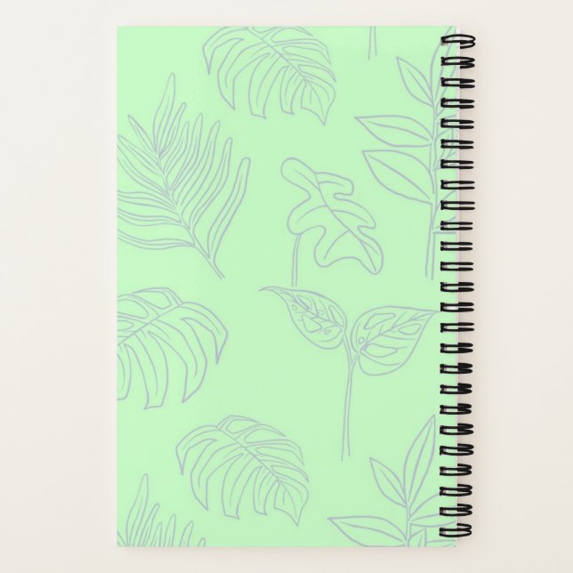 Personalised Plant Spiral Notebook (Back)