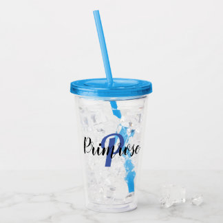 Personalised Plastic Tumbler With Lid And Straw