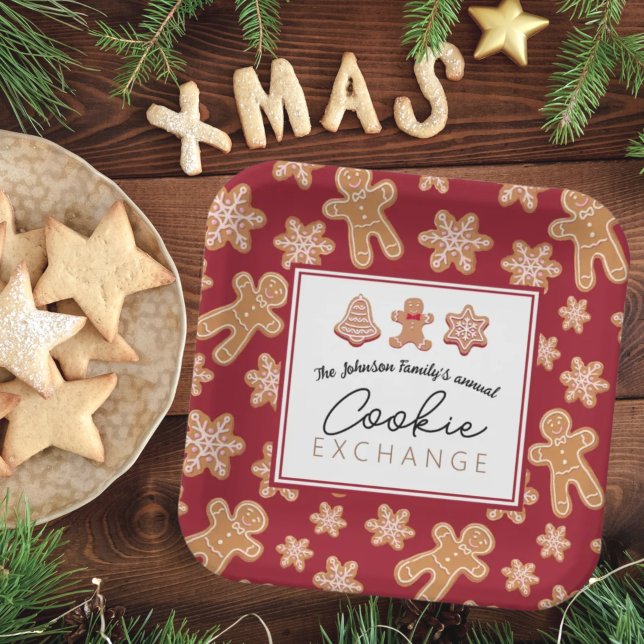 Personalised Plates Christmas Cookie Exchange (Creator Uploaded)