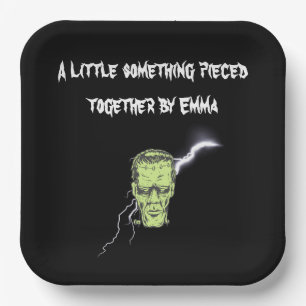 Personalised Plates, Frankenstein Halloween Paper Plate