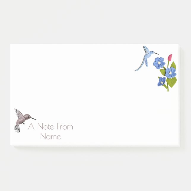 Personalised Playdoh Hummingbird Post Its  Post-it Notes (Front)