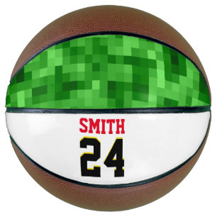 Personalised Player Award Ball Green Red Black Basketball