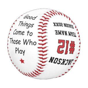 Personalised Player Name Number Motivation Baseball