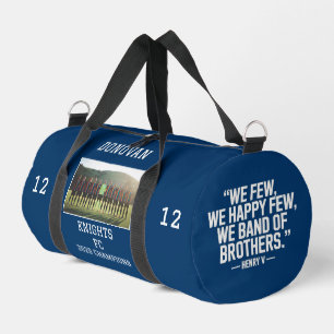 Personalised Player Name Team Photo Inspirational  Duffle Bag