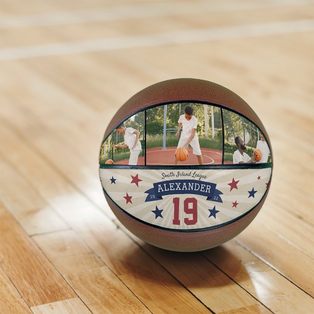 Personalised Player Photo & Number Keepsake Basketball (Creator Uploaded)