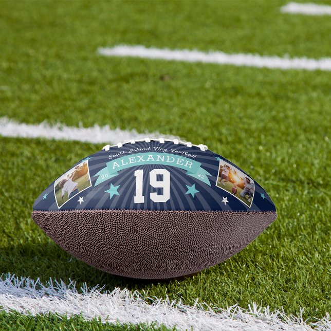 Personalised Player Photo & Number Keepsake Football (Creator Uploaded)