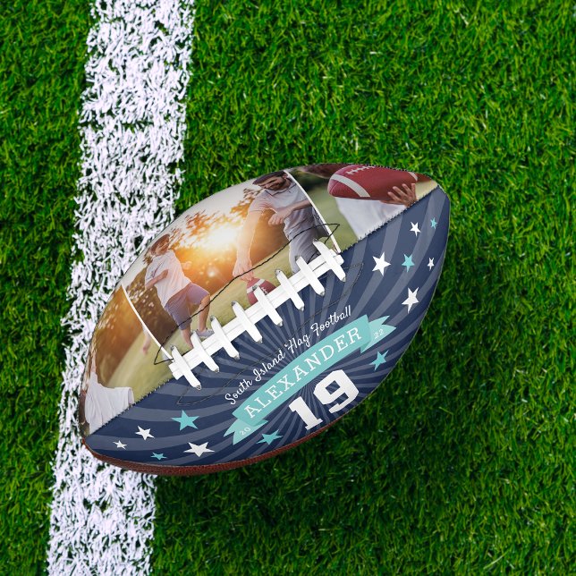 Personalised Player Photo & Number Keepsake Football (Creator Uploaded)