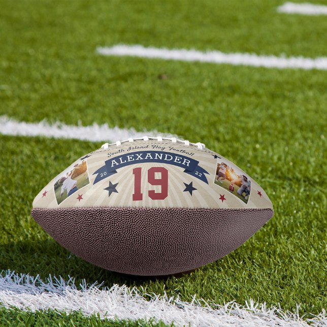 Personalised Player Photo & Number Keepsake Football (Creator Uploaded)