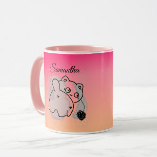 Personalised Playful Cat with Yarn Mug